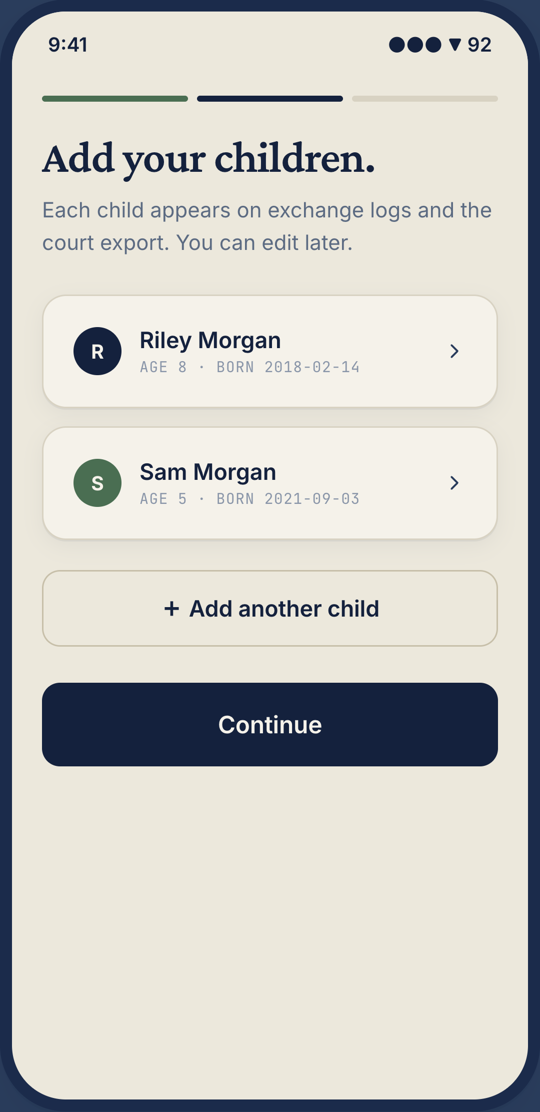 Coparent screenshot 2